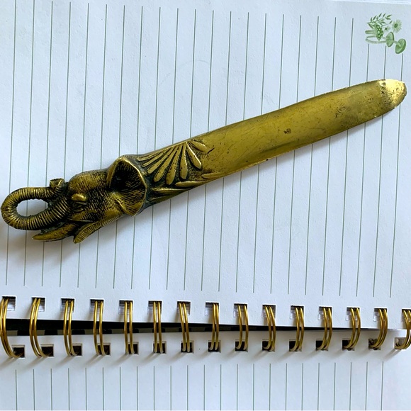 Vintage brass elephant head letter opener - Picture 1 of 5